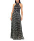 Фото #1 товара Women's Foil-Print Sleeveless Halter Dress