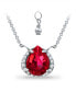Фото #1 товара Giani Bernini created Ruby and Cubic Zirconia Accent Necklace