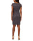 Фото #2 товара Women's Beaded Cap-Sleeve Sheath Dress