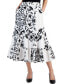 ფოტო #1 პროდუქტის Women's Printed Pull-On Tiered Midi Skirt