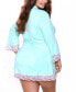 Фото #2 товара Plus Size Alluring Knit Ultra Soft Wrap Robe Lingerie, Online Only