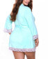 Plus Size Alluring Knit Ultra Soft Wrap Robe Lingerie, Online Only