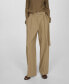 ფოტო #1 პროდუქტის Women's Belt Straight-Fit Pants