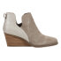 Фото #1 товара TOMS Gwen Metallic Round Toe Wedge Bootie Womens Beige Casual Boots 10021335T-10