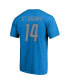 Фото #2 товара Men's Amon-Ra St. Brown Blue Detroit Lions Big and Tall Player Name and Number T-shirt