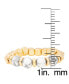 14KGold Plated Grey Bead Stretch Ring