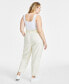 Trendy Plus Size Belted High-Rise Ankle Pants, Created for Macy's