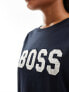 BOSS bold logo t-shirt in navy