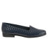 Фото #1 товара Trotters Liz T5158-460 Womens Blue Extra Narrow Leather Loafer Flats Shoes