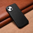 iCarer iCarer Case Leather pokrowiec etui z naturalnej skóry do iPhone 14 czarny (WMI14220705-BK) (kompatybilne z MagSafe)