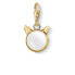 Thomas Sabo Charm-Anhänger Katzenohren Sterling Silver Gold 1841-413-14