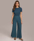 ფოტო #5 პროდუქტის Women's Crinkle Wide Leg Pants