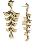 Gold-Tone Sculptural Leaf Drop Earrings, Created for Macy's