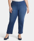 Фото #1 товара Plus Size Bailey Relaxed Straight Ankle Pull-On Jeans