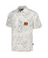 Men's Cream Cincinnati Bengals Sand Washed Monstera Print Party Button-Up Shirt