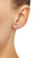 ფოტო #3 პროდუქტის 2-Pc. Set Cubic Zirconia Stud Earrings & Small Puff Hoop Earrings in 10k Gold