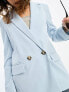 Bershka oversized blazer in pale blue