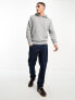 Fred Perry tipped hoodie in steel marl grey