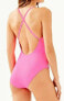 Фото #2 товара Lilly Pulitzer Womens 187490 Azalea Pink Tropics One Piece Swimsuit Size 0
