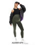 Mamalicious Maternity seamless legging in duffle bag green