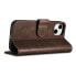 Фото #7 товара Чехол для смартфона ICARER Oil Wax Wallet Case iPhone 14, кожаный, RFID, темно-коричневый