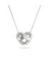 Фото #2 товара Swarovski crystal Mixed Cuts Heart Matrix Pendant Necklace