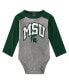 ფოტო #4 პროდუქტის Infant Boys and Girls Green Michigan State Spartans Rookie Of The Year Long Sleeve Bodysuit and Pants Set