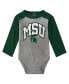 Infant Boys and Girls Green Michigan State Spartans Rookie Of The Year Long Sleeve Bodysuit and Pants Set