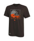 Фото #1 товара Men's Brown Cleveland Browns Combine Authentic Clutch T-shirt