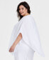 Plus Size Lace-Trim Textured Poncho, Created for Macy's