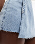 Фото #5 товара Pimkie denim wrap skort in light blue wash