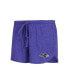 ფოტო #3 პროდუქტის Women's Purple, Black Baltimore Ravens Raglan Long Sleeve T-shirt and Shorts Lounge Set