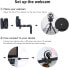 Фото #6 товара Webcam with Microphone and Ring Light, Auto Focus Full HD 2K Webcam with Type-C Interface, Plug and Play, Web Camera for PC, Mac, Laptop, Desktop, Online Learning, Streaming Video Zoom Meeting Skype