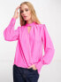 Фото #2 товара River Island twist neck blouse in pink