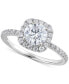 ფოტო #1 პროდუქტის IGI Certified Lab Grown Diamond Halo Engagement Ring (1-1/2 ct. t.w.) in 14k White Gold