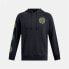 UNDER ARMOUR Rival Fleece HBR Logo hoodie Black / Morph Green, M - фото #4