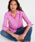 ფოტო #2 პროდუქტის Women's Button-Front Crepe Shirt, Created for Macy's