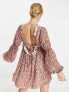 Фото #2 товара Free People ditsy floral lace trim smock mini dress