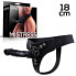 Фото #1 товара Mistress Elastic Strap-on Silicone Dildo 18 cm Black