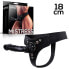 Mistress Elastic Strap-on Silicone Dildo 18 cm Black