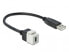 Фото #1 товара Delock 86382 - Flat - Black - White - USB C - USB A - Female - Male
