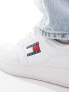 Tommy Jeans retro basket trainers in white