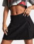 Only pleat detail mini skirt in black