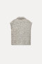 METALLIC THREAD TEXTURED KNIT VEST