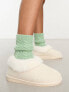 Loungeable fluffy mini bootie slipper in cream