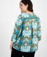 Фото #2 товара Plus Size Ornate Horizons Utility Top, Created for Macy's