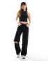 The Couture Club contrast detail cropped vest in black