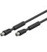 Wentronic Antenna Cable with Ferrite (80 dB) - Double Shielded - 2.5 m - Coaxial - Coaxial - Black