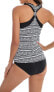 Фото #7 товара Laorchid Women's Tankini Two-Piece Push-Up Swimsuit, Padded Swimwear, High Waist Swimsuit, Bikini, Sporty