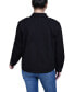 ფოტო #2 პროდუქტის Petite Long Sleeve Twill Jacket